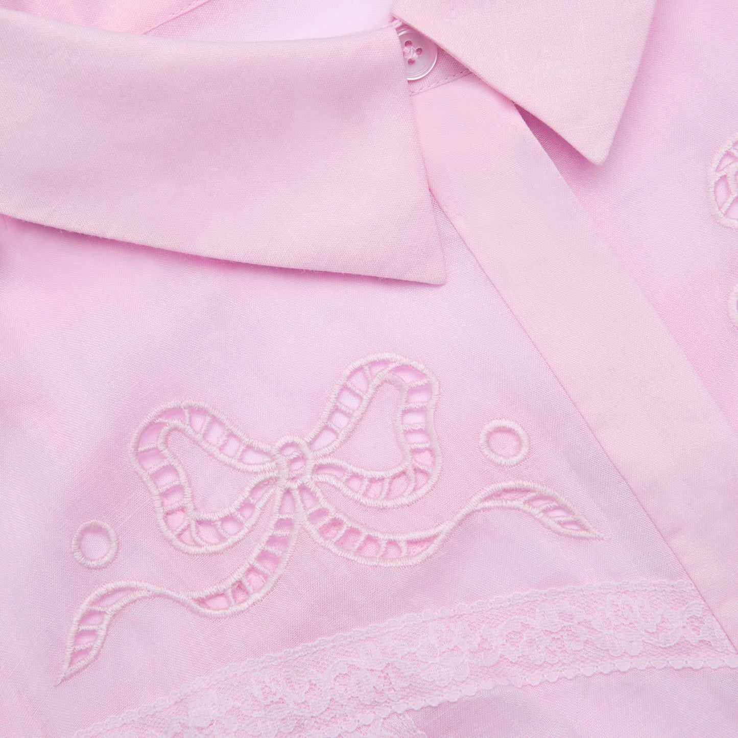 Pink Embroidered Midi Dress