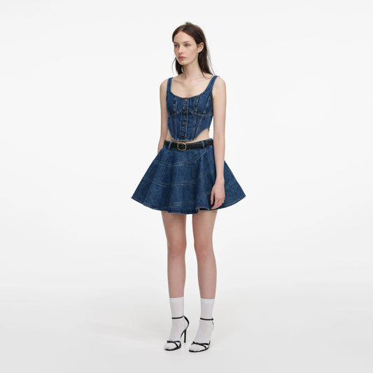 Denim Corset Top