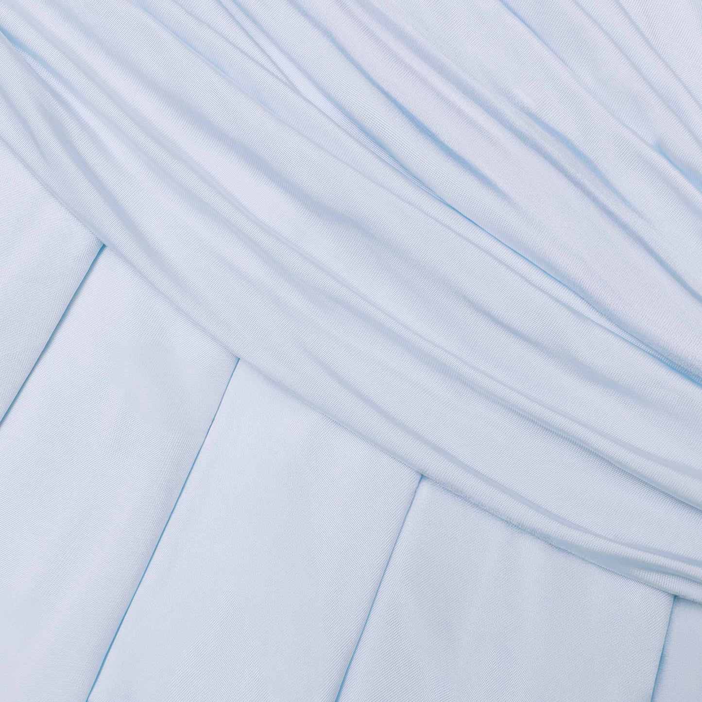 Blue Jersey Gathered Mini Dress