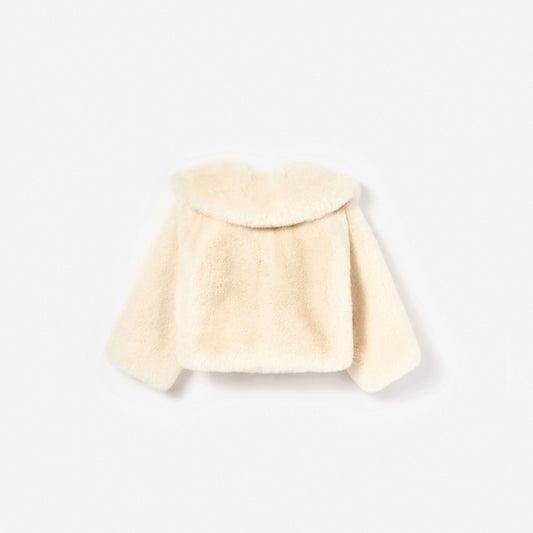 Cream Faux Fur Jacket