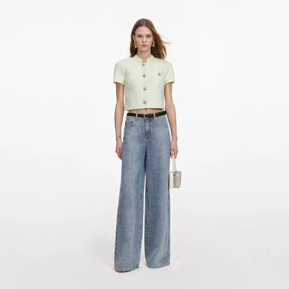 Lime Boucle Top