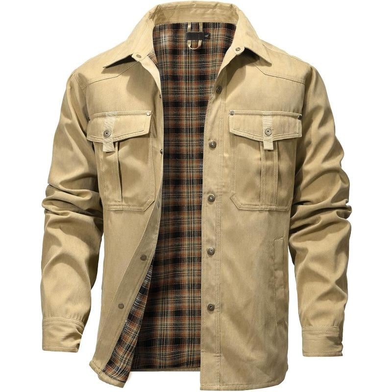 ⚡Hot Sales 49% OFF🔥Men's Flannel Lined Shacket Jacket