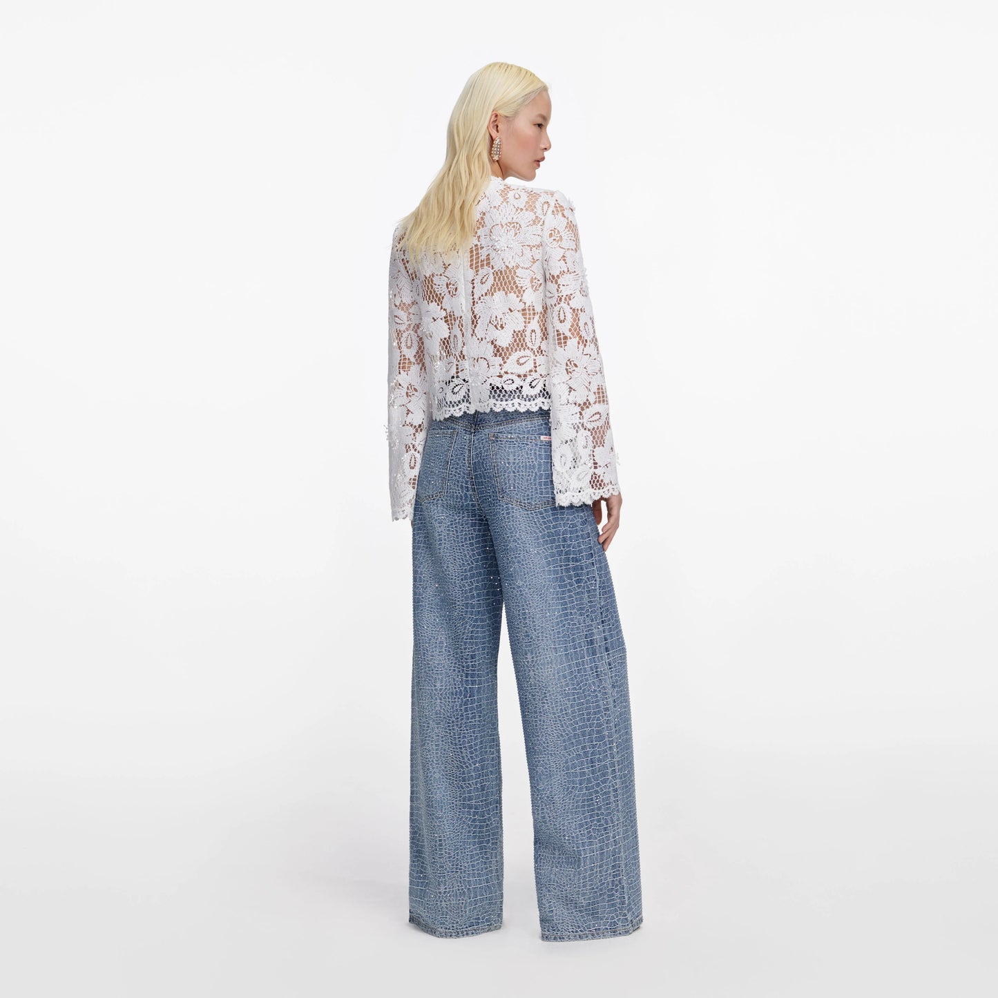 White Crochet Lace Top