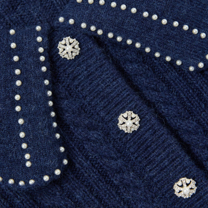 Navy Alpaca Cardigan