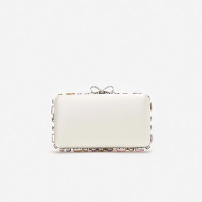 Multi Crystal Embellished Clutch Bag