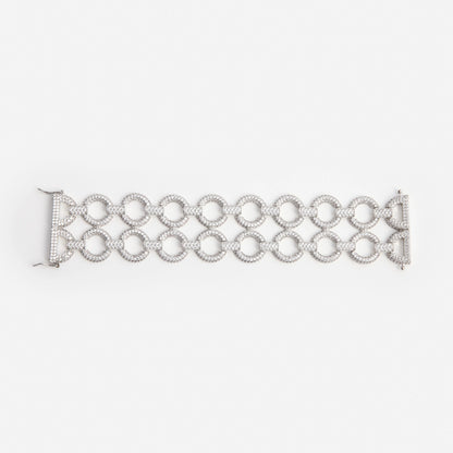 Double Crystal Link Bracelet