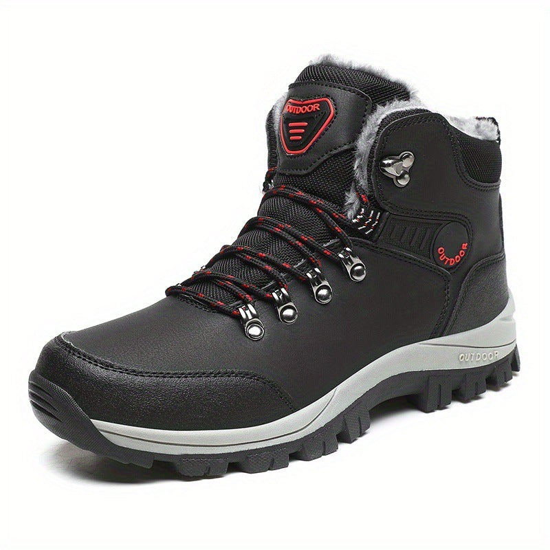 Outdoor Wear- Resistant Hiking Shoes Men Padded High-top Warm Casual Snow Boots