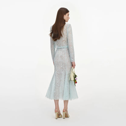 Mint Lace Midi Skirt