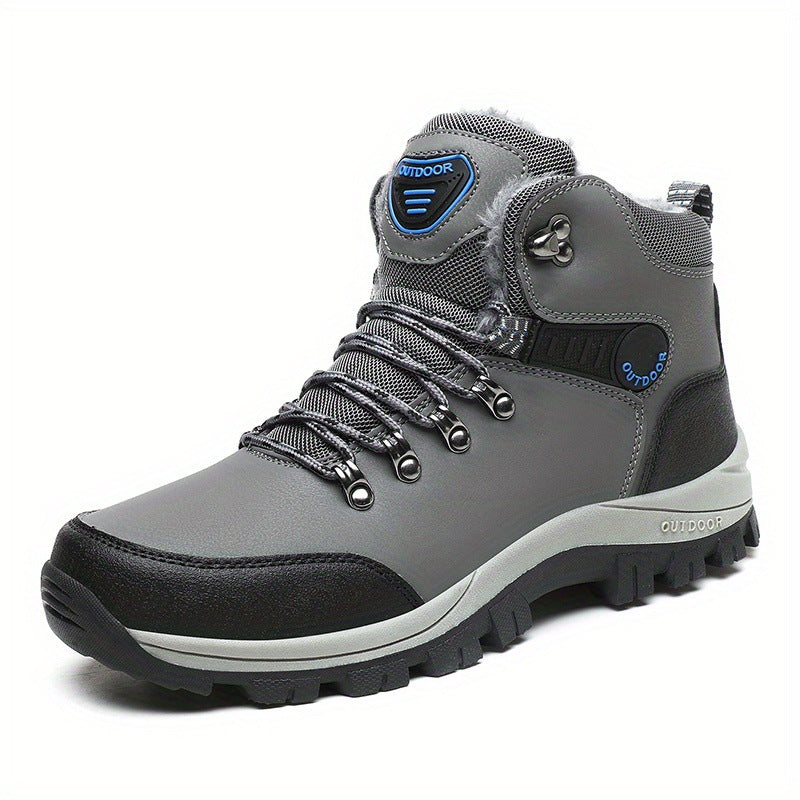 Outdoor Wear- Resistant Hiking Shoes Men Padded High-top Warm Casual Snow Boots