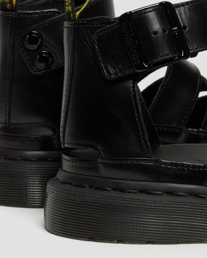 CLARISSA II LEATHER STRAP SANDALS