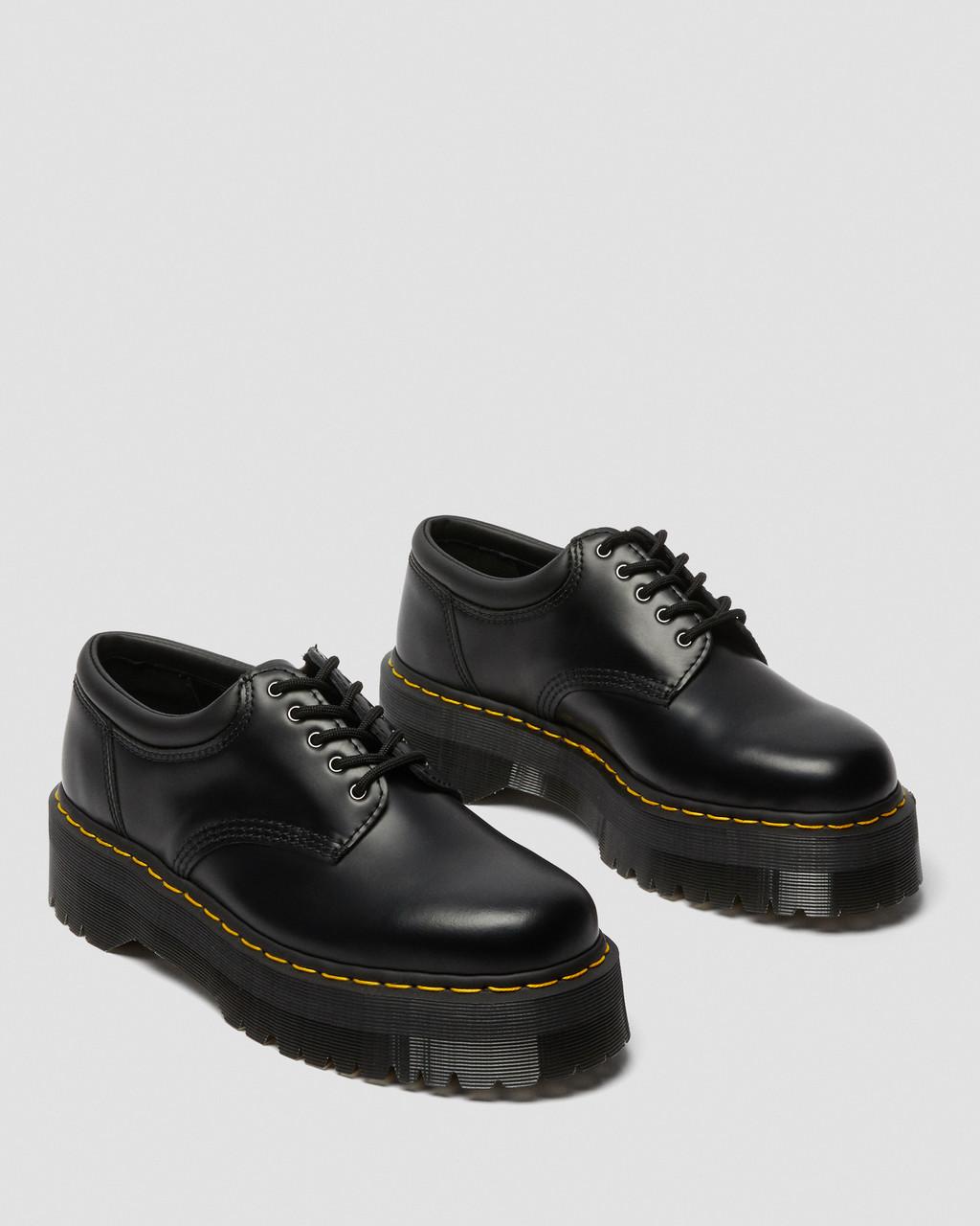 8053 Quad Smooth Leather Platform Shoes