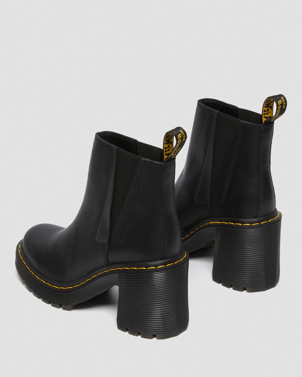 Spence Leather Flared Heel Chelsea Boots