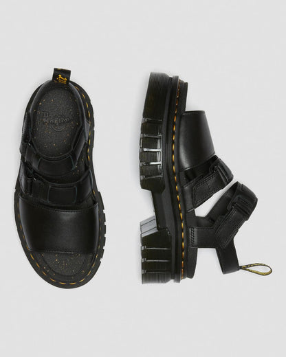 Ricki Nappa Lux Leather 3-Strap Platform Sandals