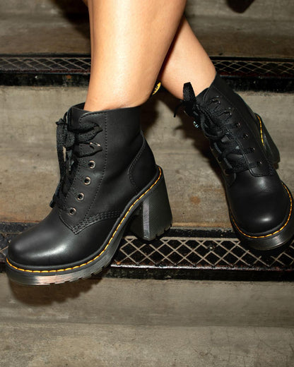Jesy Sendal Leather Heels Black