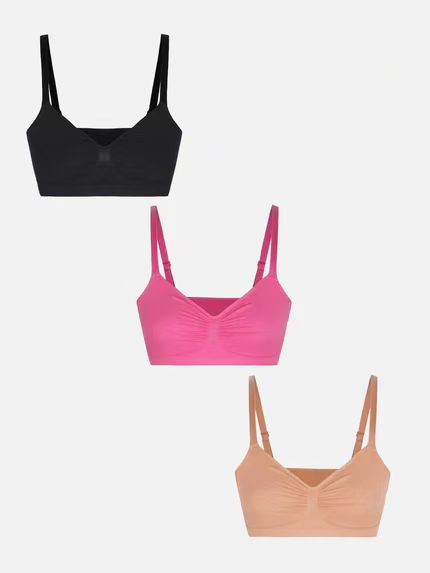Pocketsh 3-Pack Smooth Seamless Wireless Bra Bundle