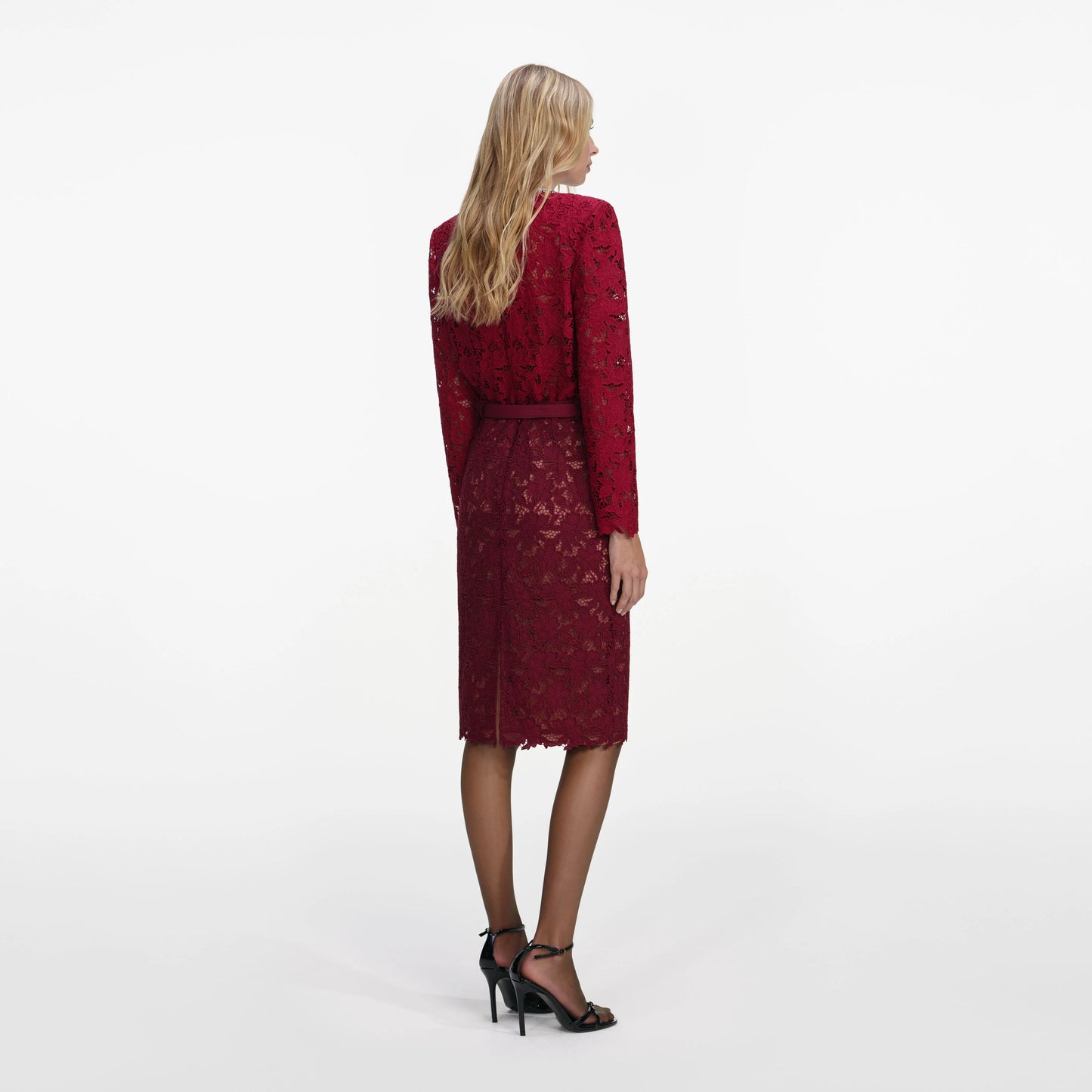 Burgundy Lace Crystal Top