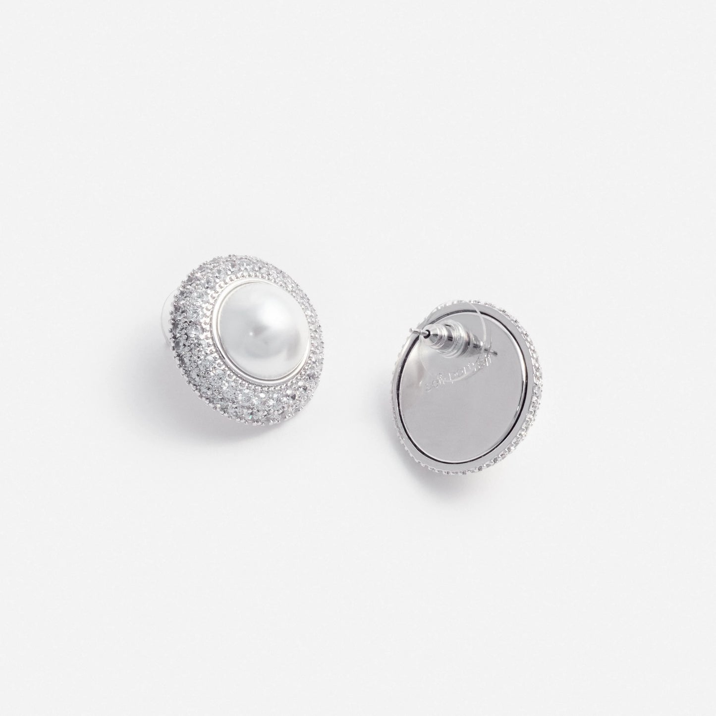 Small Crystal Pearl Earrings