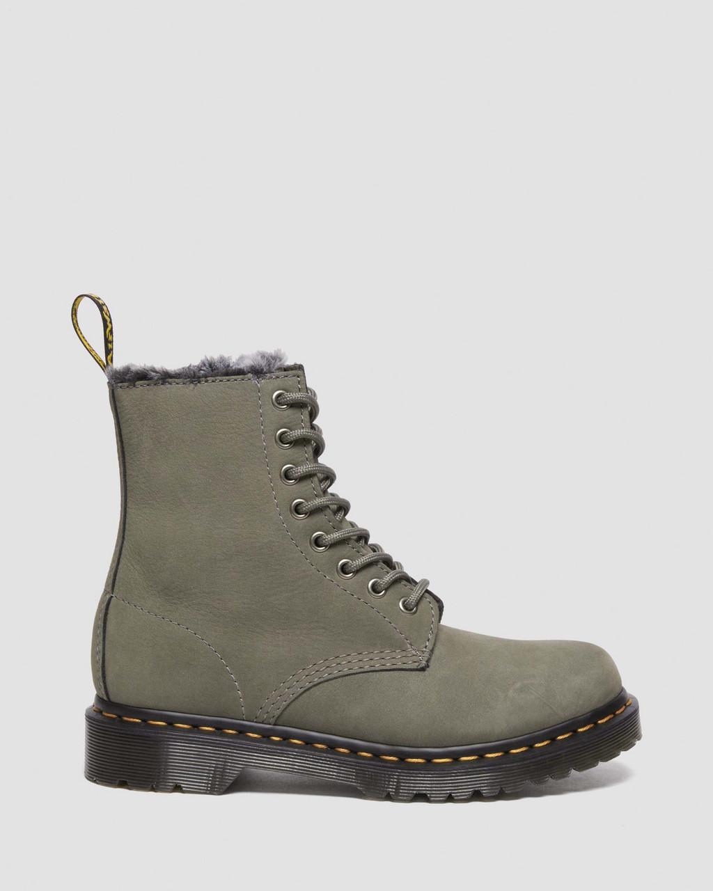 1460 Serena Faux Fur Lined Nubuck Lace Up Boots
