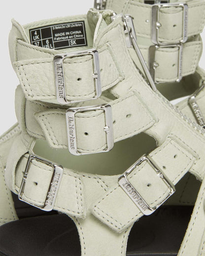 Olson Tumbled Nubuck Leather Gladiator Zip Sandals