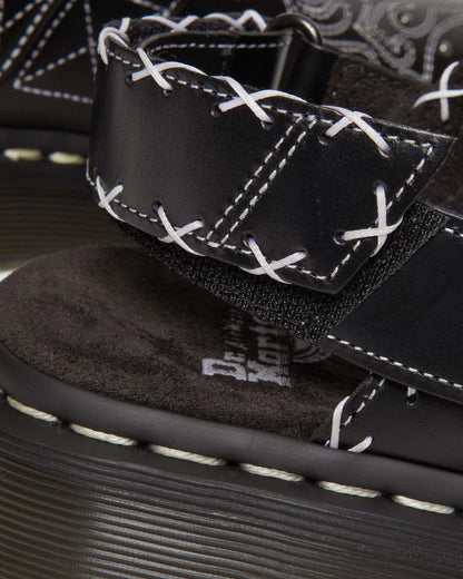 Jorge Contrast Stitch Leather Mules