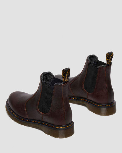 2976 Faux Fur Lined Grizzly Leather Chelsea Boots