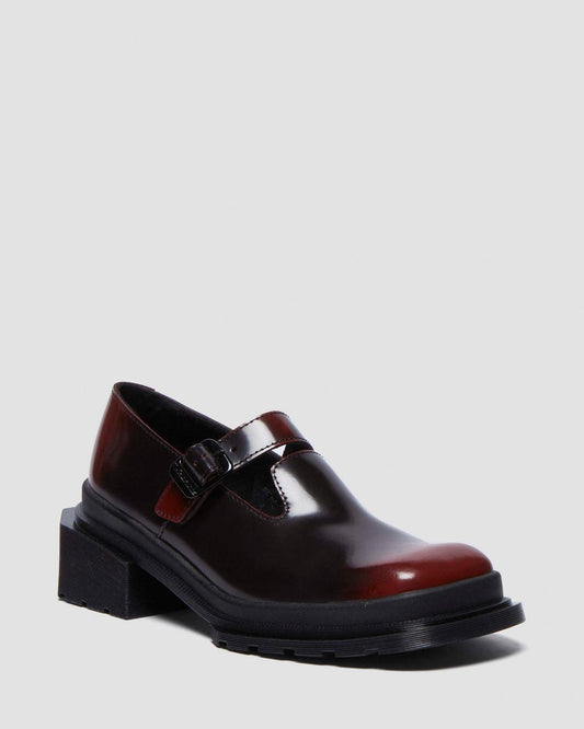 Maybole Square Toe Leather Mary Jane Shoes
