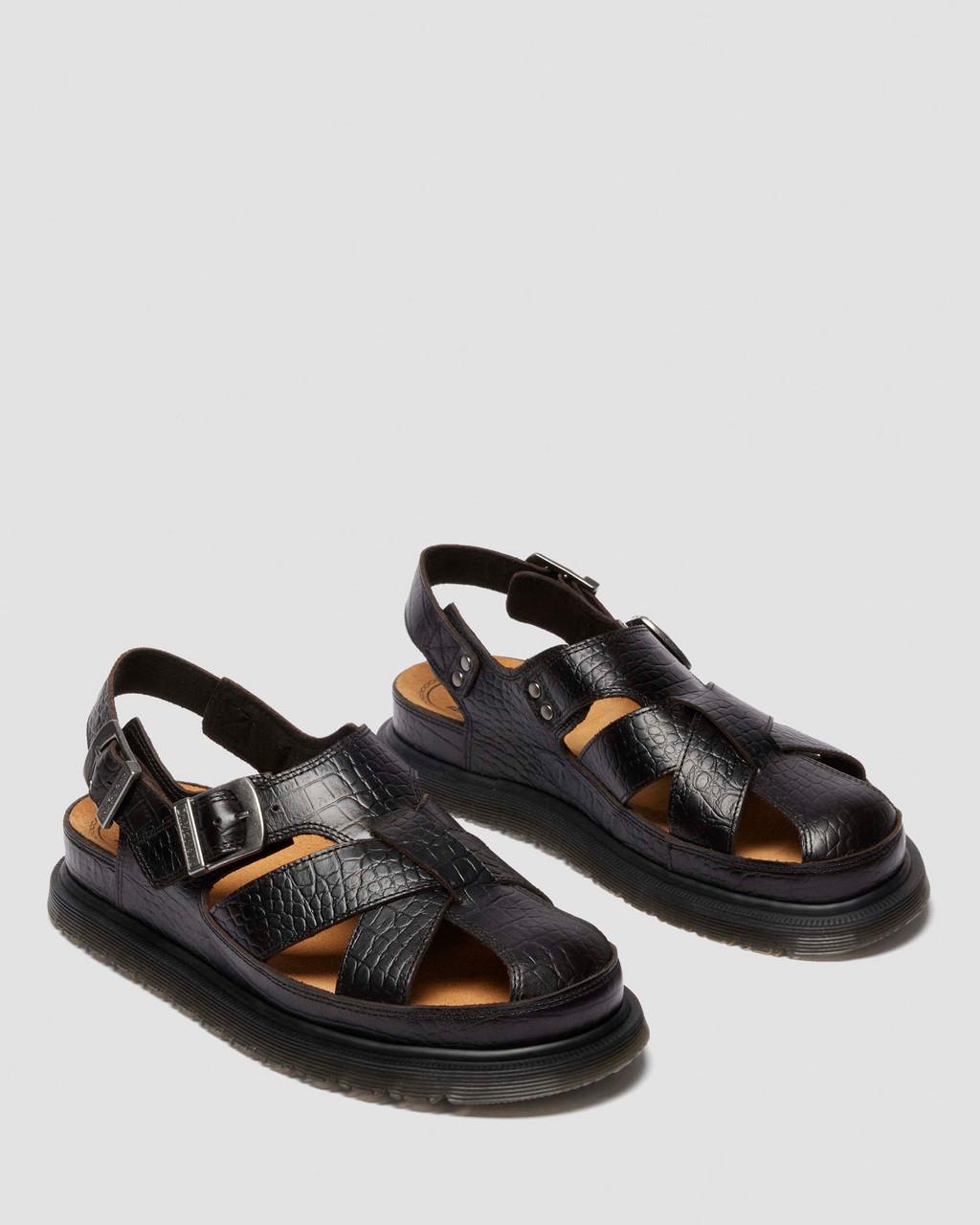 Fisherman Crocodile Analine Leather Sandals