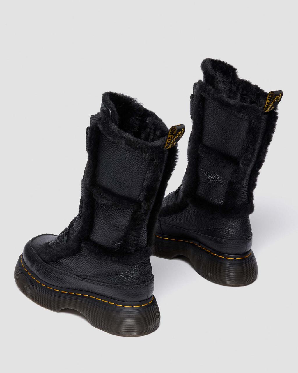 Buzz Lace Up Faux Fur Lined Milled Nappa Leather Boots