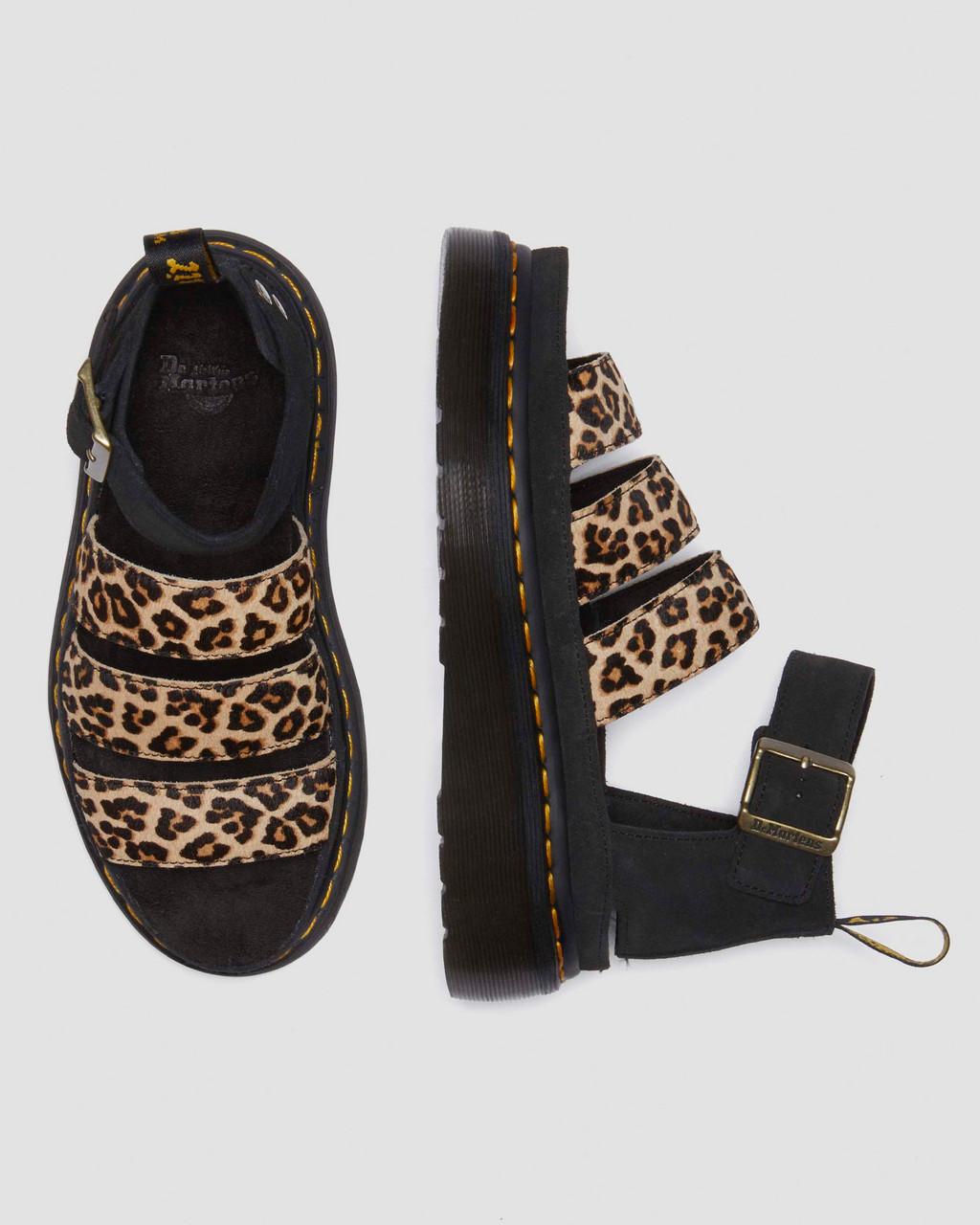 Clarissa Ii Quad Leopard Leather Platform Sandals