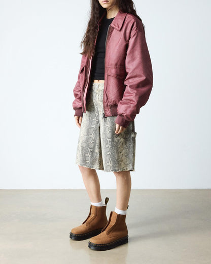 ZEBZAG LACELESS WARM LINED SLIP ON NUBUCK BOOTS