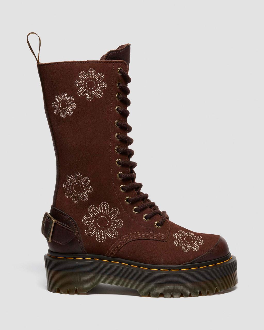 1B99 Dunnet Flower Suede Platform Boots