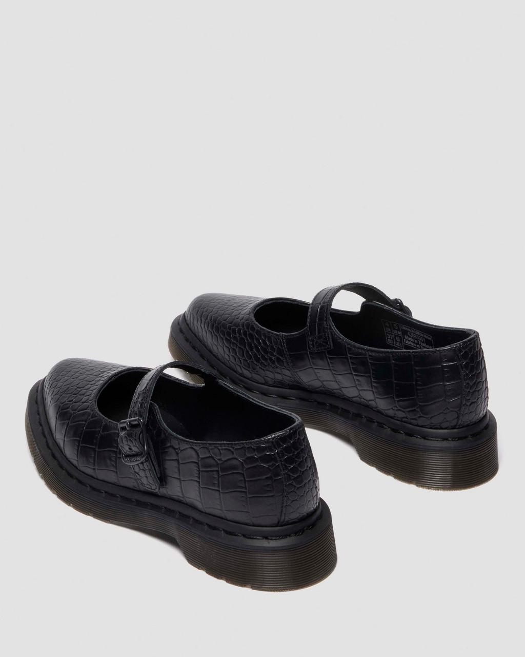 Elphie Mary Jane Emboss Leather Shoes