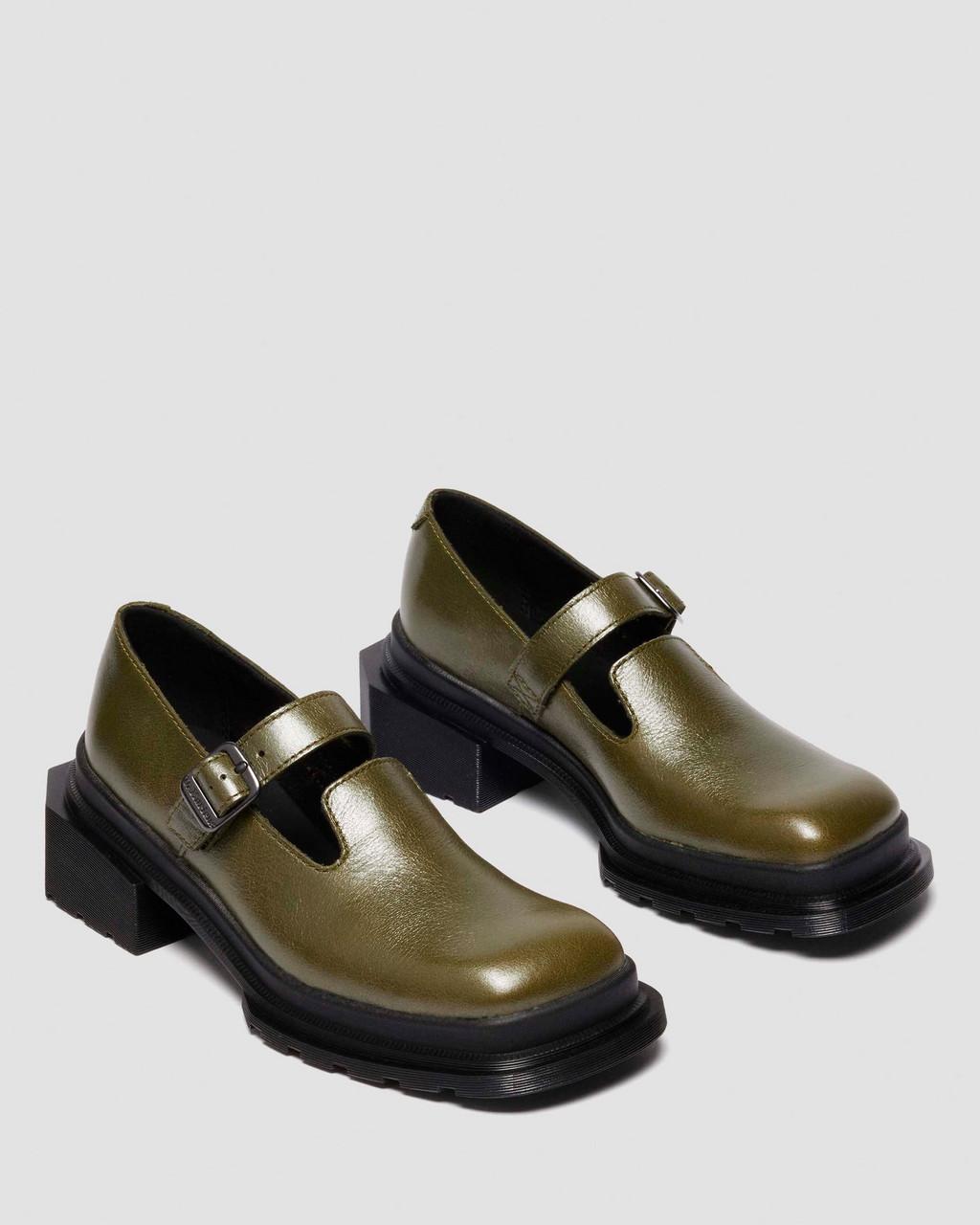 Maybole Mary Jane Square Toe Leather Shoes