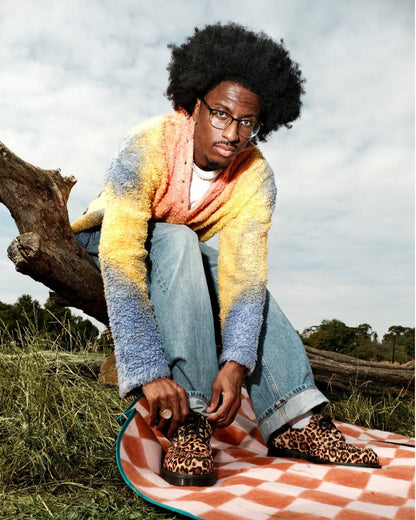 LOWELL LEOPARD PRINT MOC TOE SHOES