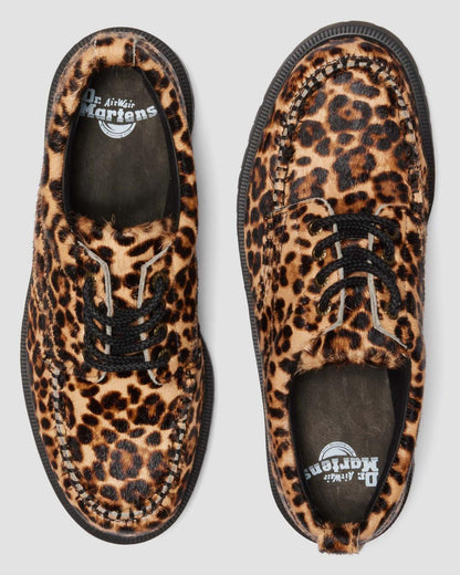 LOWELL LEOPARD PRINT MOC TOE SHOES