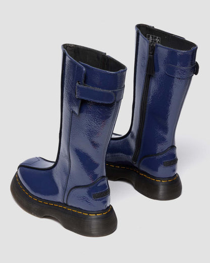 Buzz Hi Distressed Patent Boots