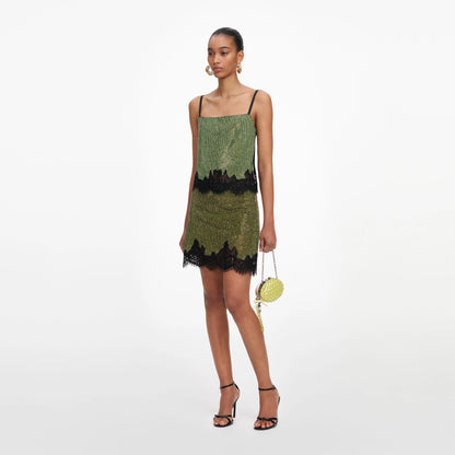 Green Crystal Chainmail Top