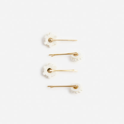 Pearl Flower Hairclips