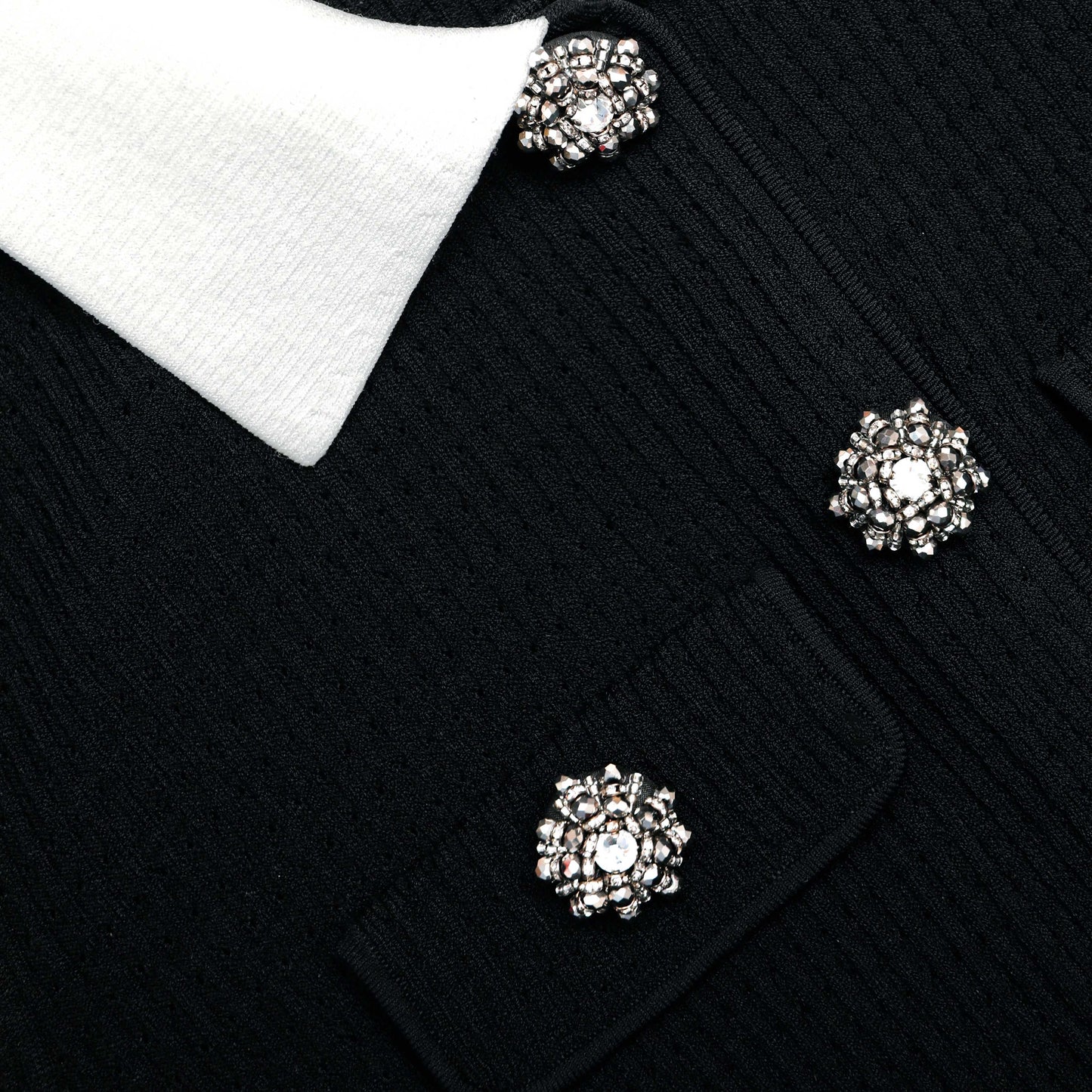 Black Tailored Knit Mini Dress