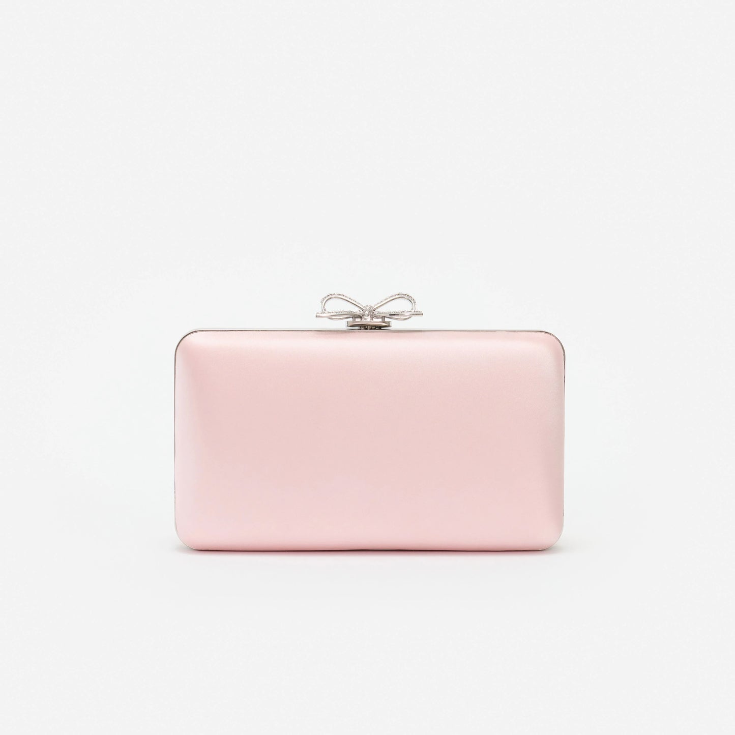 Pink Satin Clutch Bag