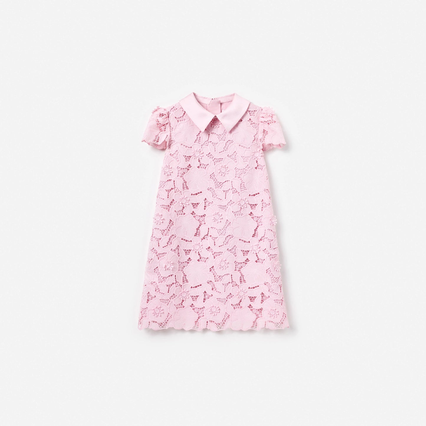 Pink Flower Lace Dress