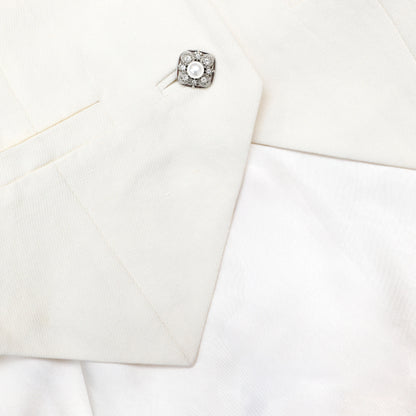 Cream Linen Blend Satin Midi Dress