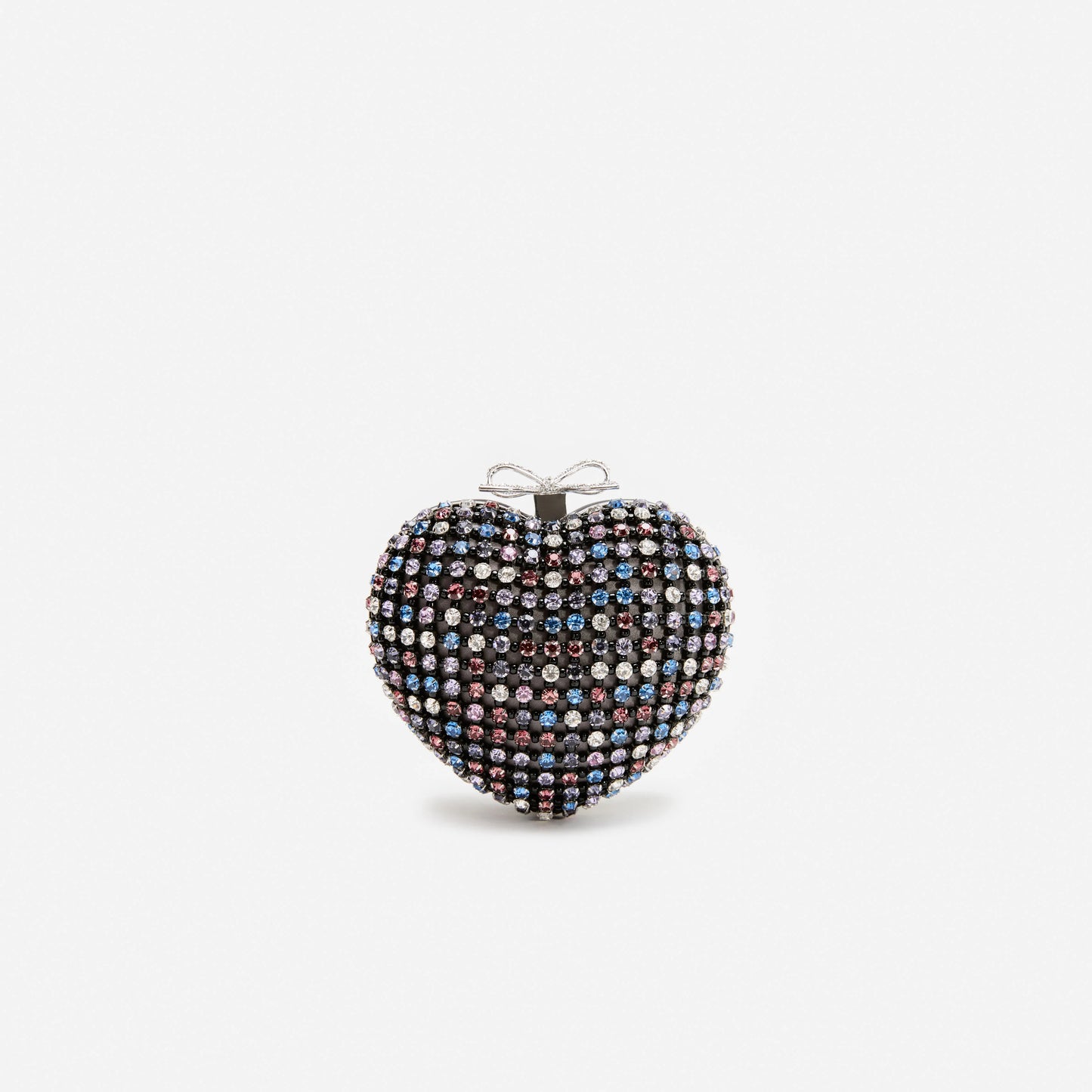Multi Crystal Heart Clutch
