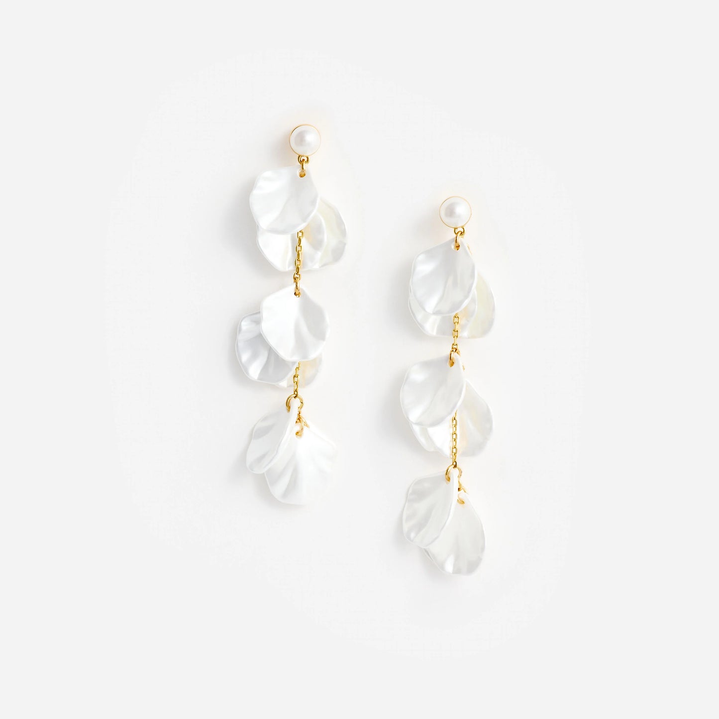 Pearl Petal Tiered Earrings