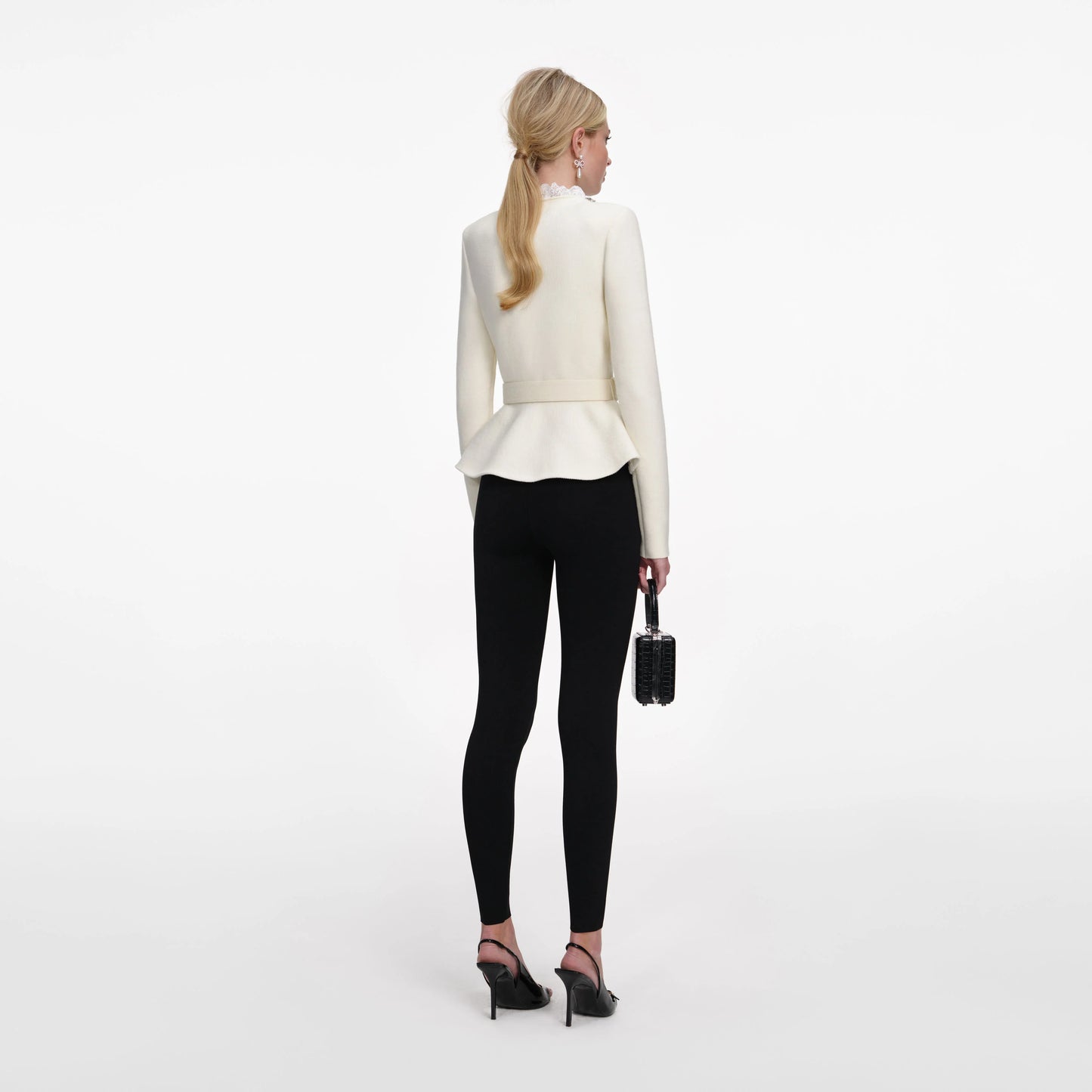 Cream Crystal Trim Cardigan