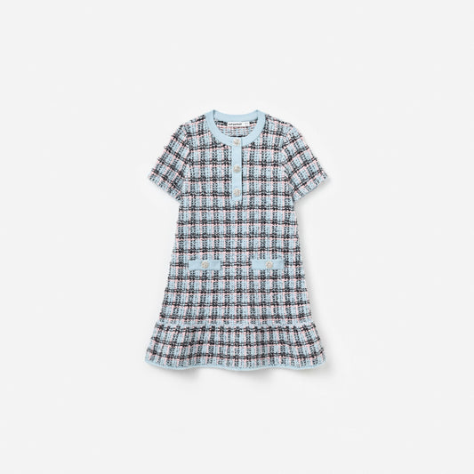 Textured Stripe Knit Dress