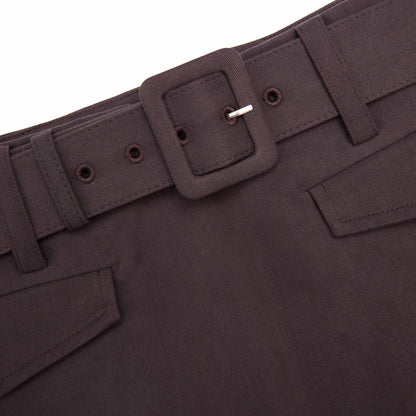 Brown Cotton Skort
