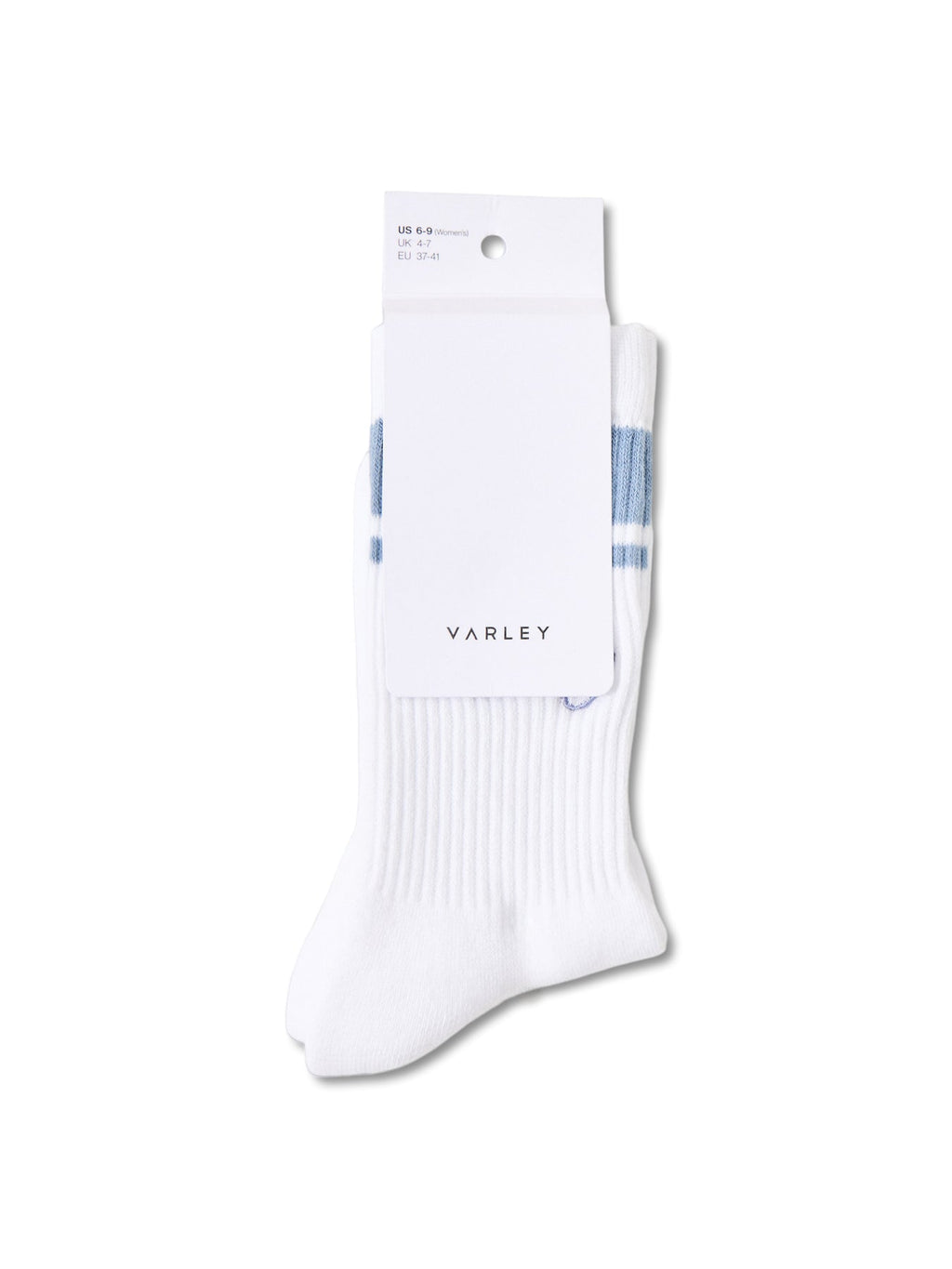 Lamar Club Stripe Socks White Ash Blue