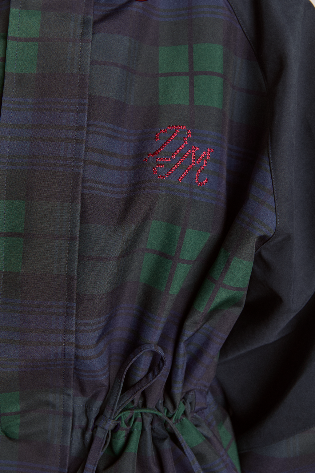 Stylish waterproof jackets that can be worn on rainy days- navy check---Add to cart and enjoy 50% off