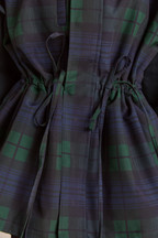 Stylish waterproof jackets that can be worn on rainy days- navy check---Add to cart and enjoy 50% off